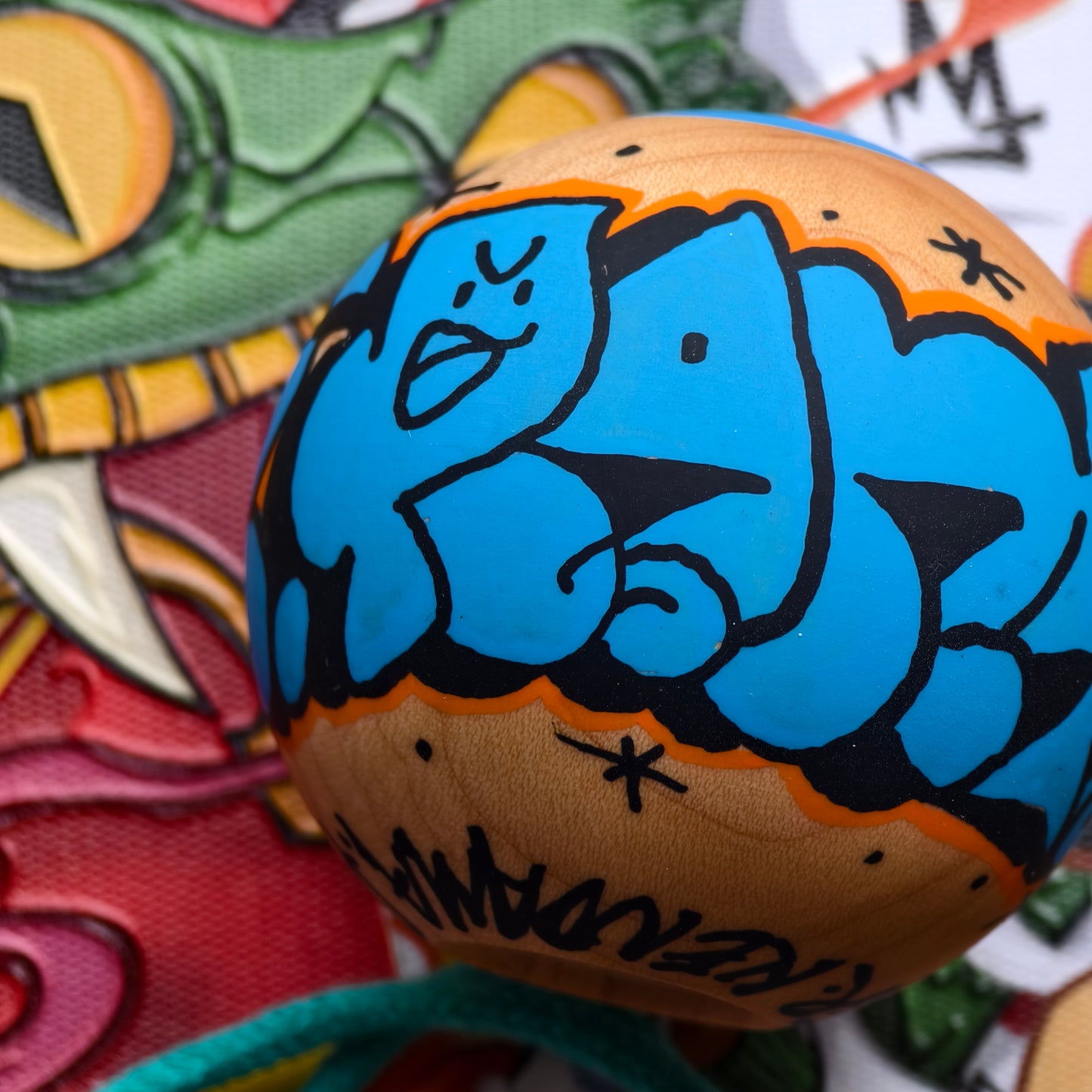 Winner Kendama  Gecko paint  Night Walker tama only NEW