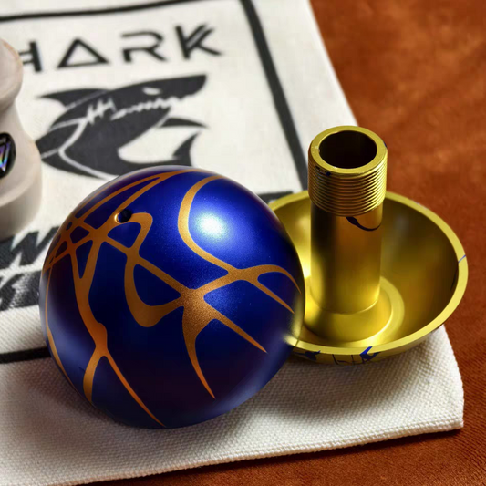 Winner Kendama X HOHO CNC Tetal Ink-Splashed Blue Gold tama only