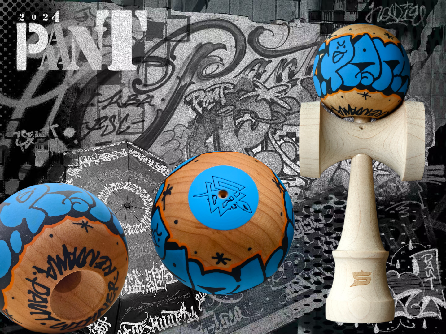 Winner Kendama  Gecko paint  Night Walker tama only NEW