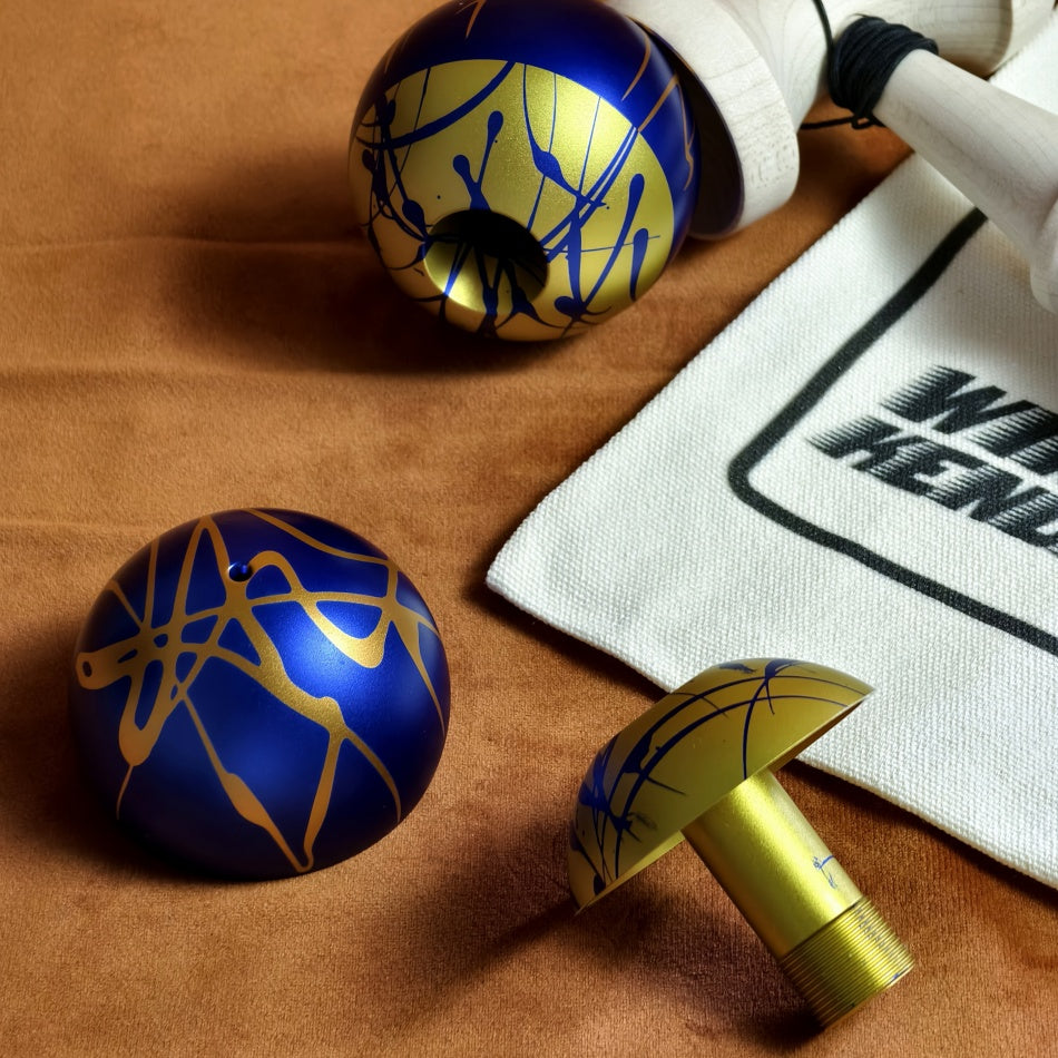 winner kendama x hoho kendama Aluminum blue gold