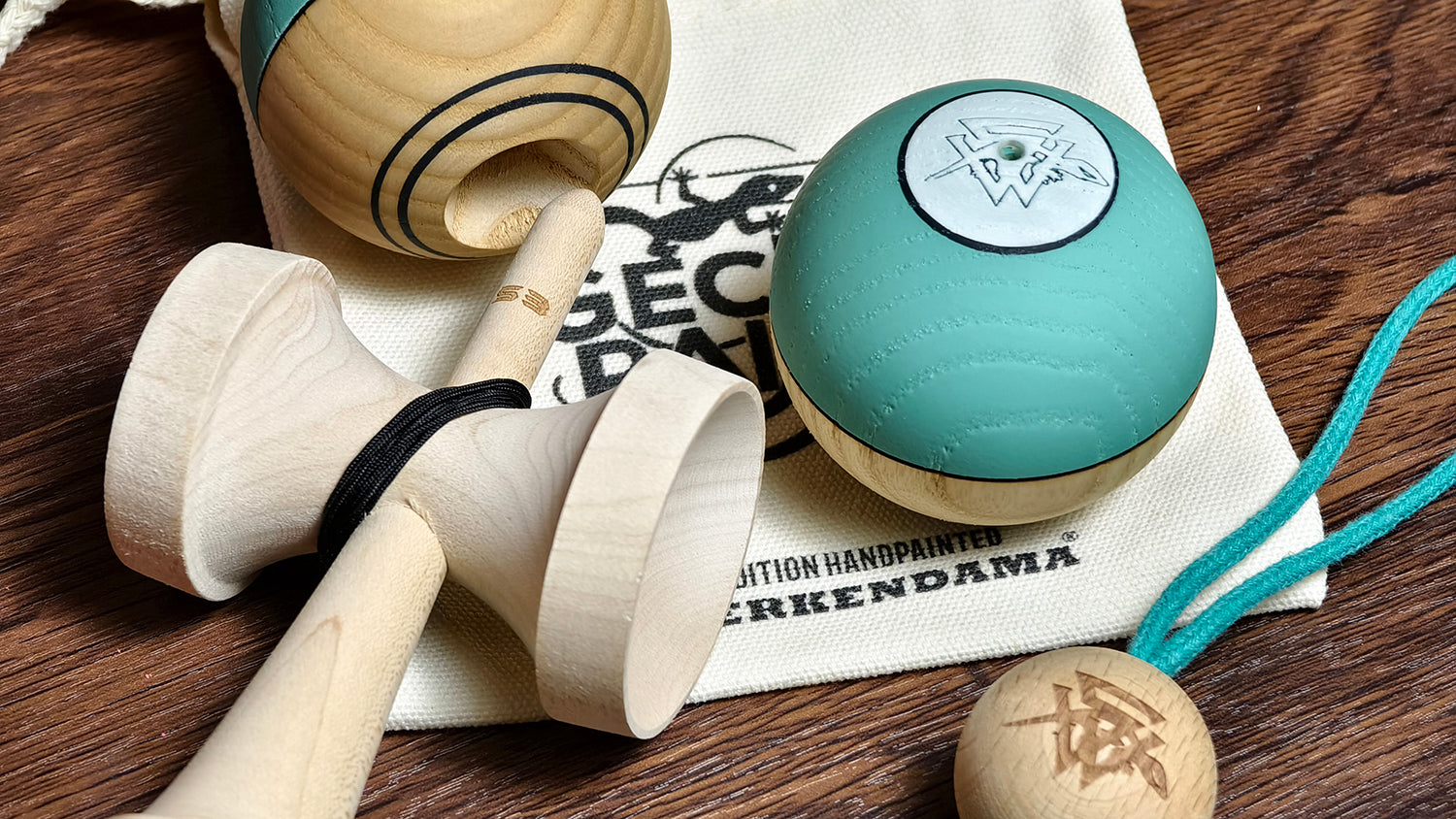 【レア】HOMEGROWN×夢元 コラボけん玉 エメラルド Cereal Kendama - EMERALD DREAM Hybrid2 Shape