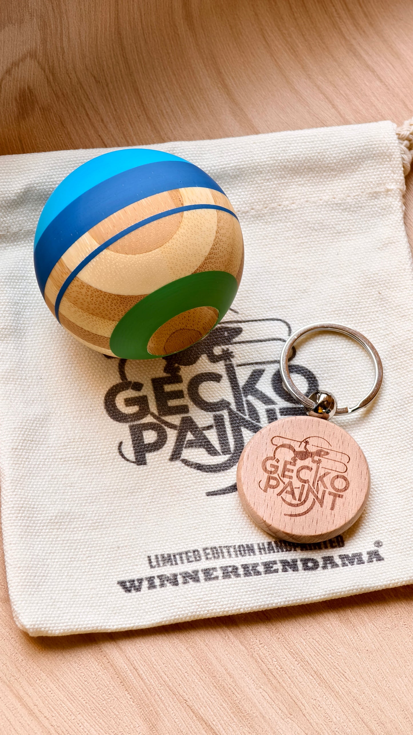 Winner kendama Gecko paint Bamboo Coast tama only