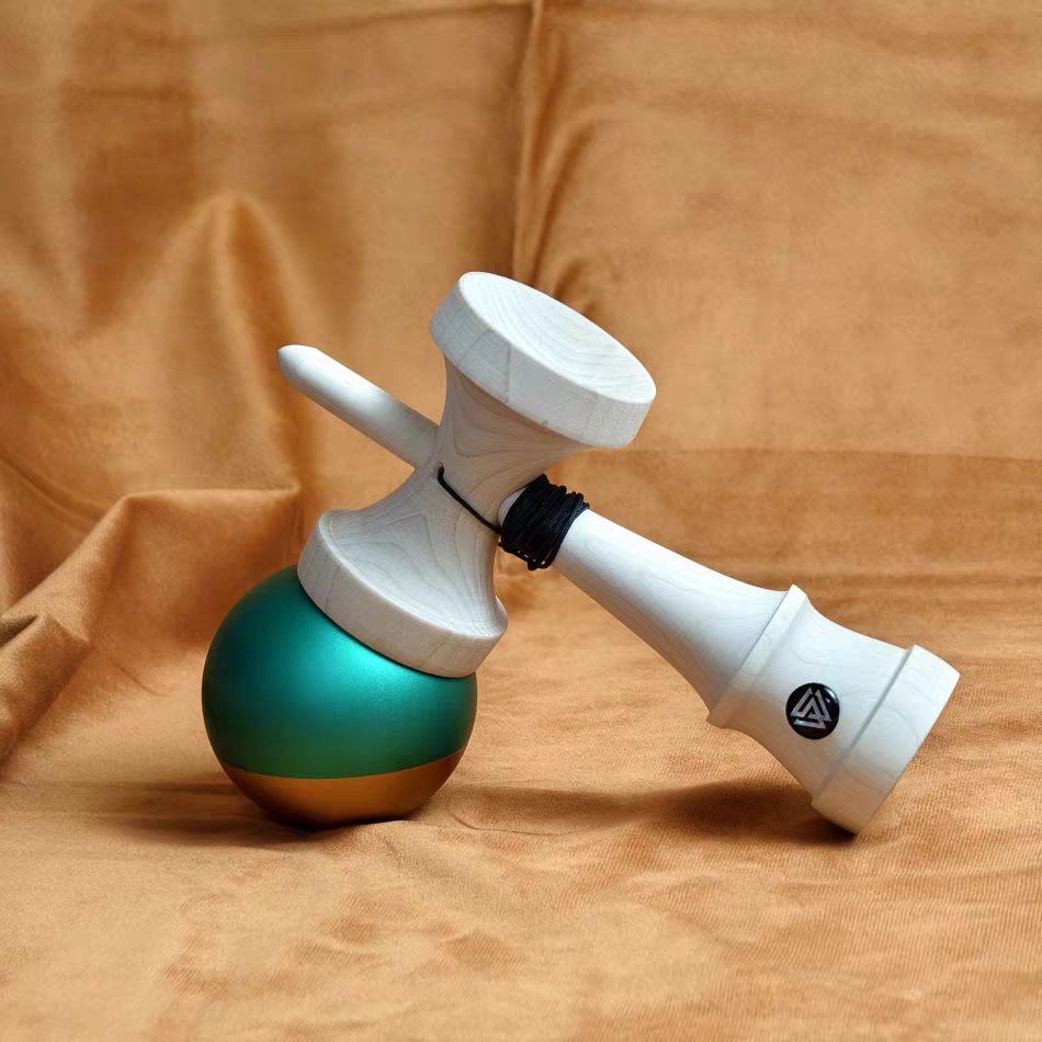 Winner Kendama X HOHO  CNC Tetal Green Orange tama only