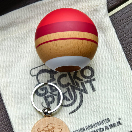 Winner kendama Gecko paint Red Cherry tama only