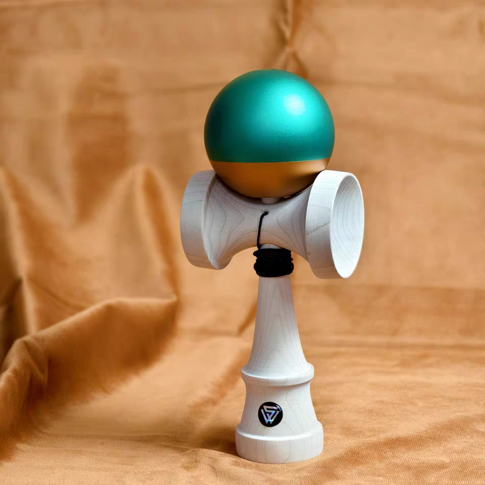 Winner Kendama X HOHO  CNC Tetal Green Orange tama only